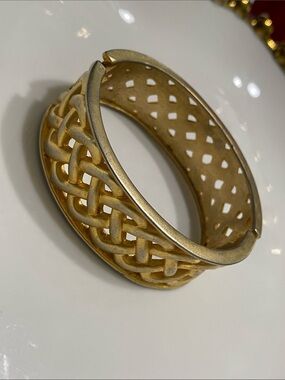 Matte Gold Woven Cuff Bracelet